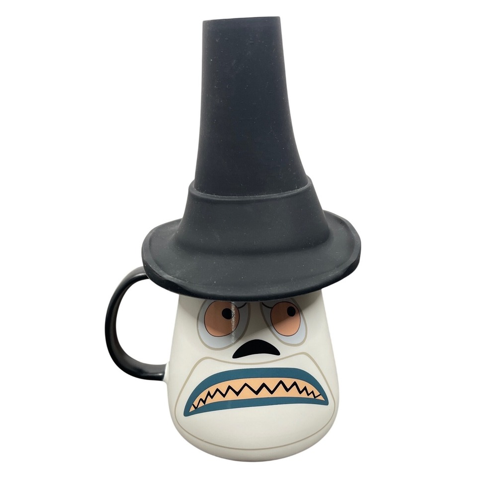 Disney Nightmare Before Christmas Mayor Mug with Silicone Hat Lid Two Sided Face - Picture 2 of 4